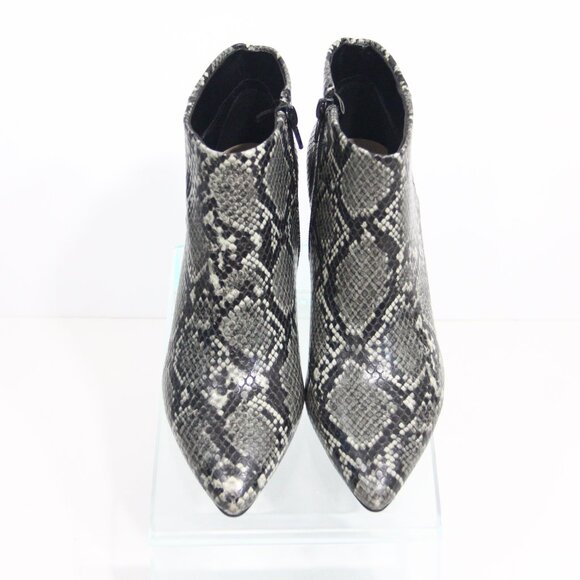Ann Taylor Kitten Heel Booties sz 8 Women Faux Leather Boots snakeskin print - Picture 4 of 10